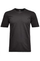 RAGMAN Softknit Regular Fit T-Shirt V-hals antraciet, Effen - thumbnail