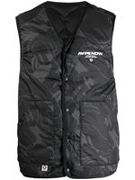 AAPE BY *A BATHING APE® gilet matelassé à broderies - Noir - thumbnail