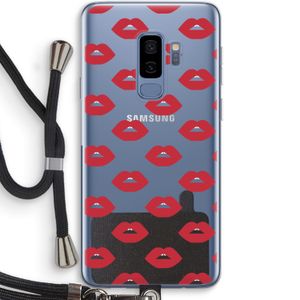 Lips: Samsung Galaxy S9 Plus Transparant Hoesje met koord