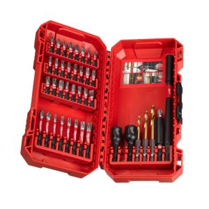 Milwaukee SHOCKWAVE™ Impact Duty™ bit set (40 pc) Schroefbit set SHOCKWAVE™ 40-delig, bits, doppen en Red Hex boren - 4932492004