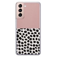 Samsung Galaxy S21 siliconen hoesje - Pink dots