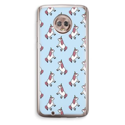 Eenhoorns overal: Motorola Moto G6 Transparant Hoesje
