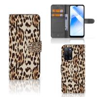 OPPO A16/A16s/A54s | Telefoonhoesje | Met pasjeshouder | Leopard