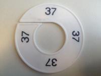 Maatring 9cm wit/zwart 37