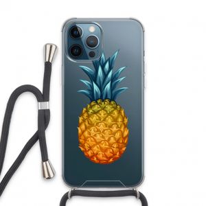 Grote ananas: iPhone 13 Pro Max Transparant Hoesje met koord