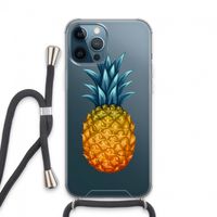 Grote ananas: iPhone 13 Pro Max Transparant Hoesje met koord Grote ananas: iPhone 13 Pro Max Transparant Hoesje met koord