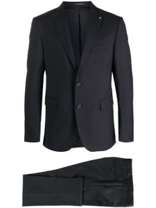 Tagliatore blazer en laine vierge à simple boutonnage - Bleu