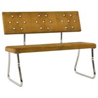 Bankje 110 cm fluweel bruin Bankje 110 cm fluweel bruin