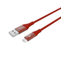 Celly USBMICROCOLORRD USB-kabel 1 m USB 2.0 USB A Micro-USB B Rood - thumbnail