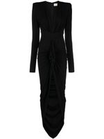 Alexandre Vauthier robe longue à design froncé - Noir - thumbnail