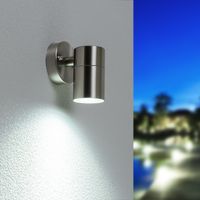 HOFTRONIC™ Wandlamp Mason - IP44 Spatwaterdicht - Muurlamp voor binnen en buiten - Incl. 6000K Daglicht witte GU10 spot - Dimbaar - Industriële wandlamp - Roestvrij staal HOFTRONIC™ Wandlamp Mason - IP44 Spatwaterdicht - Muurlamp voor binnen en buiten - Incl. 6000K Daglicht witte GU10 spot - Dimbaar - Industriële wandlamp - Roestvrij staal