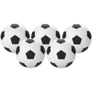 Stressbal voetbal - 5x - 6 cm - knijpbal - verbeter de focus