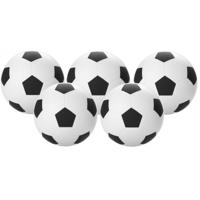 Stressbal voetbal - 5x - 6 cm - knijpbal - verbeter de focus