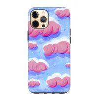 Roze wolken met vogels: iPhone 12 Pro Max Tough Case