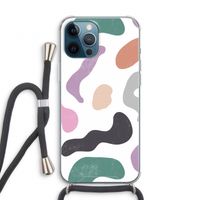 Memphis Shapes: iPhone 12 Pro Transparant Hoesje met koord