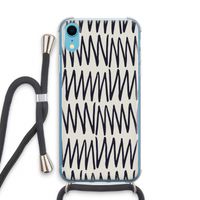 Marrakech Zigzag: iPhone XR Transparant Hoesje met koord