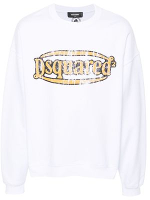 DSQUARED2 sweat en coton à logo imprimé - Blanc