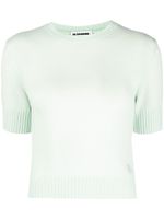 Jil Sander crew-neck wool top - Vert - thumbnail