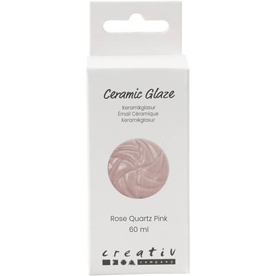Creativ Company Keramiek glazuur, 984-1101 °c, dekkend, rose, 60 ml/ 1 fles
