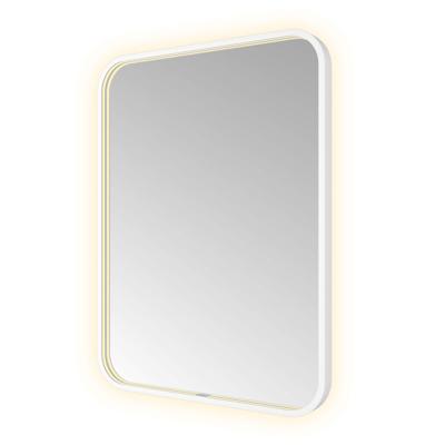 Spiegel Hotbath &MORE 80x60 cm LED-Verlichting Spiegelverwarming Rechthoek Afgerond Mat Wit
