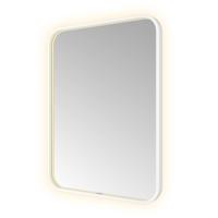 Spiegel Hotbath &MORE 80x60 cm LED-Verlichting Spiegelverwarming Rechthoek Afgerond Mat Wit