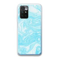 Waterverf blauw: Xiaomi Redmi 10 Transparant Hoesje