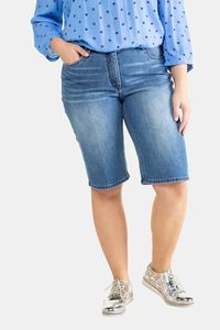 Ulla Popken Jeansshorts, boyfriend, wash-effect - Grote Maten Ulla Popken Jeansshorts, boyfriend, wash-effect - Grote Maten