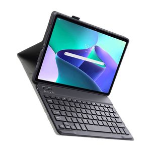 Basey Lenovo M10 Plus (3e generatie) Hoes Toetsenbord Hoesje Keyboard Case Cover - Zwart