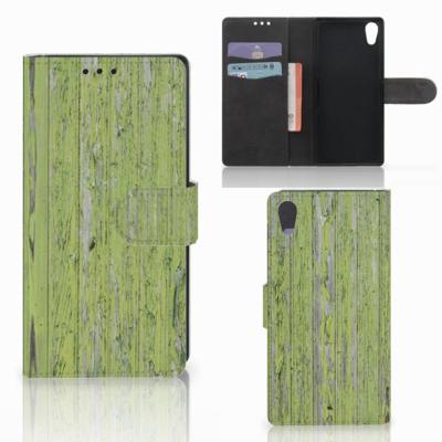 Sony Xperia XA1 | Book Style Case | Green Wood
