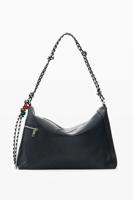 Grote tas met logo charm - BLACK - U