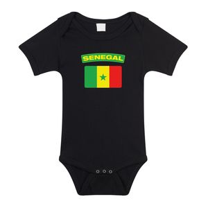 Senegal romper met vlag zwart voor babys