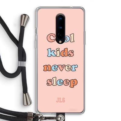 Cool Kids Never Sleep: OnePlus 8 Transparant Hoesje met koord