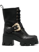 Versace Jeans Couture bottines Mia 85 mm en cuir - Noir