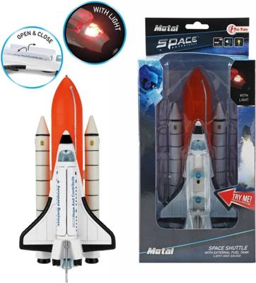 Metal Space Shuttle met Externe Brandstoftank Licht en Geluid