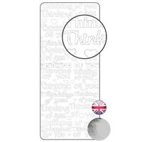 Vaessen Creative • sticker 10x23cm 10pcs zilver "thinking of you"