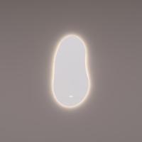 HIPP Design spiegel Organisch Verticaal 45 x 90 cm met Indirecte LED rondom Spiegelverwarming Kleurenwissel Touch Dimmer