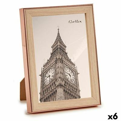 Fotolijsten Bruin Koper Plastic Glas (15,6 x 2 x 20,7 cm) (6 Stuks)