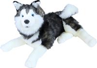 Boony Natural Decoration pluche husky 53 cm liggend - Gebr de boon