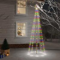 VidaXL Kerstboom met grondpin 310 led&apos;s meerkleurig 300 cm