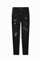 Skinny met scheuren - BLACK - 34