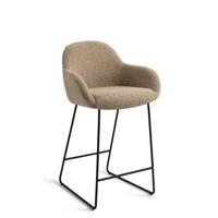 Jesper Home Barstoel 'Kushi' Slide Black, kleur Moss Meadow (zithoogte 67cm)