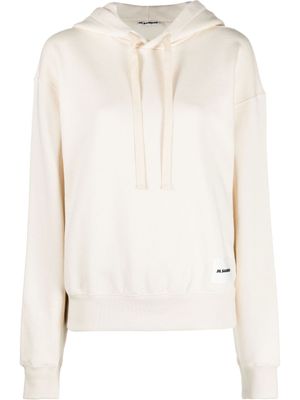 Jil Sander hoodie à patch logo - Tons neutres