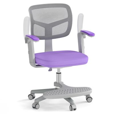 Kinder Bureaustoel met een in Hoogte Verstelbare Zitting van 41-52 cm Kinderdraaisteel met Wielen Paars
