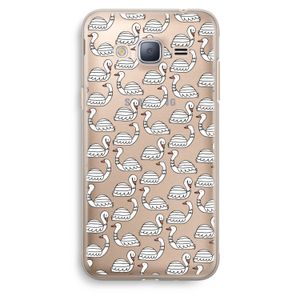 Zwanen: Samsung Galaxy J3 (2016) Transparant Hoesje