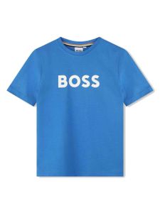 BOSS Kidswear t-shirt en coton à logo imprimé - Bleu