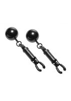 Black Bomber Nipple Clamps With Ball Weights