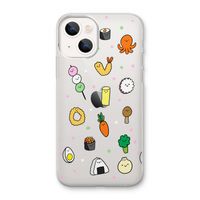 Happy bento friends: iPhone 13 mini Transparant Hoesje