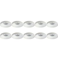 Witte Aluminium Inbouwspot Armatuur Ø82mm - 10 Pack - GU10 Fitting