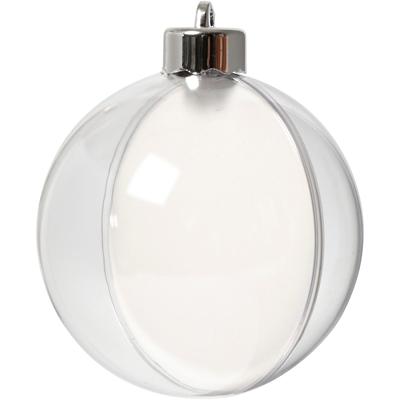 Creativ Company decoratie kerstballen tweedelig, 5st.