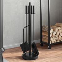 VidaXL 5-delige haardset 18x66 cm staal